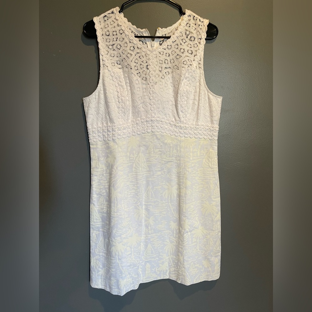 Lilly Pulitzer White and Cream Mini Dress